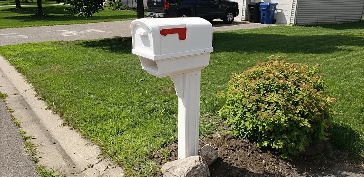 Mailbox installation for a residential curbside mailbox in Gilbert, AZ